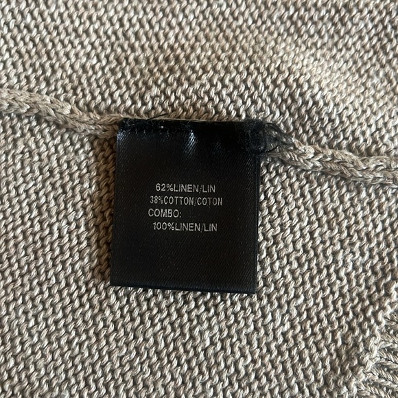 Lafayette 148 Knitted Open Front Cardigan Pockets Size L - Picture 10 of 11